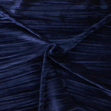 Crinkle Stretch Velvet Fabric - Navy Blue, Emerald Green, Gray, Rust Orange, Maroon Red, Purple, 54" Width (1 Yard)