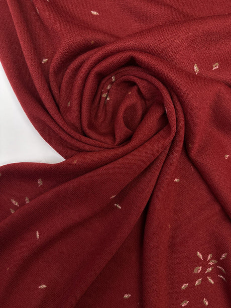 Acrylic Knitted Fabric Printed Red