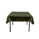 45"X45" Square Poly Poplin Tablecloth Polyester Fabric - Solid Color, 45" X 45" (1 Unit)