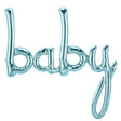 Baby Script Foil Balloon - Pastel Blue