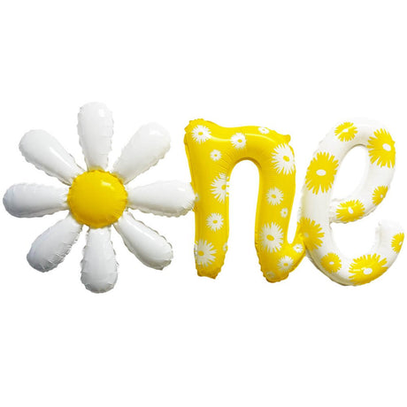 Plastic Balloon Floral One Script 46 Inch