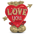 Foil Balloon 46 Inch Love You Heart & Arrow AirLoonz