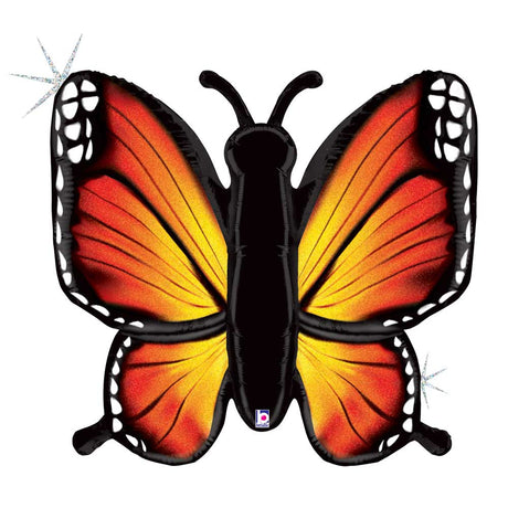 Butterfly Foil Balloon 46 Inch Orange