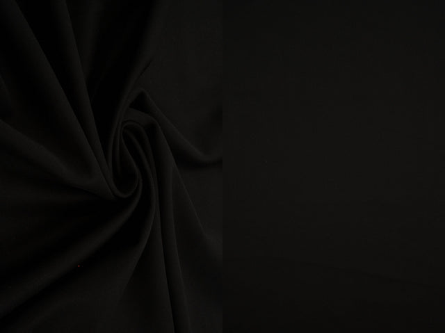 Techno Solid Stretch Knit Fabric Black