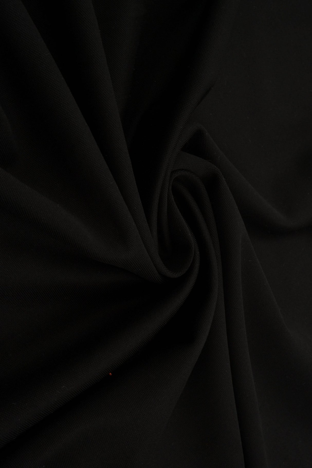 Techno Solid Stretch Knit Fabric Black