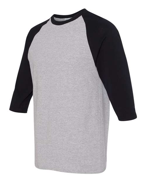 Gildan® Heavy Cotton Raglan Crewneck Three-Quarter Sleeve T-Shirt
