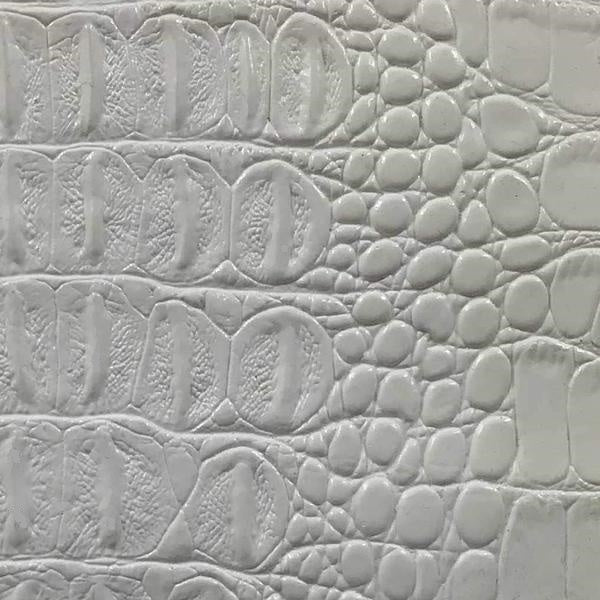 White Alligator Vinyl Fabric, Default Title