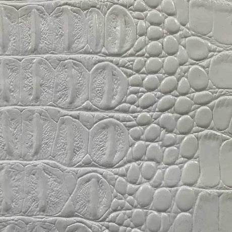 White Alligator Vinyl Fabric, Default Title