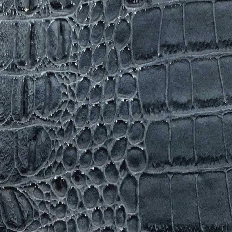 Silver Gray Alligator Vinyl Fabric,
