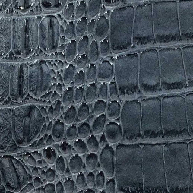 Silver Gray Alligator Vinyl Fabric,