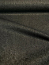 Crypton Chenille London Coal Black Upholstery Fabric - Basket Weave, 54" Width (1 Yard)