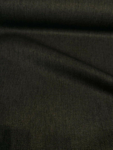 Crypton Chenille London Coal Black Upholstery Fabric - Basket Weave, 54" Width (1 Yard)