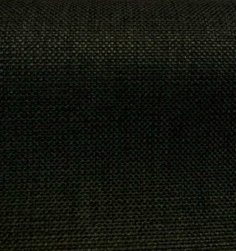 Crypton Chenille London Coal Black Upholstery Fabric - Basket Weave, 54" Width (1 Yard)