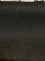 Crypton Chenille London Coal Black Upholstery Fabric - Basket Weave, 54" Width (1 Yard)