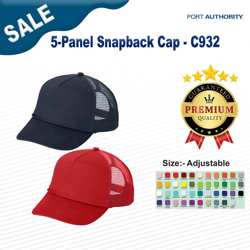 Port Authority® 5-Panel Snapback Cap
