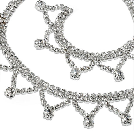 Silver Tiara Rhinestone Chain 7/8 '' X 3 yd - 1 / ROLL