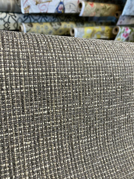 Richloom Chenille Chasmals Chenille Fabric - Taupe Texture Plain, 55" Width (1 Yard)