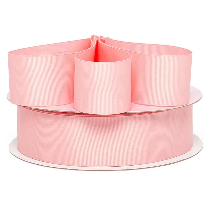 Solid Color Grosgrain Ribbon – Quartz Pink, 3/8" x 100 Yards (1 Roll)