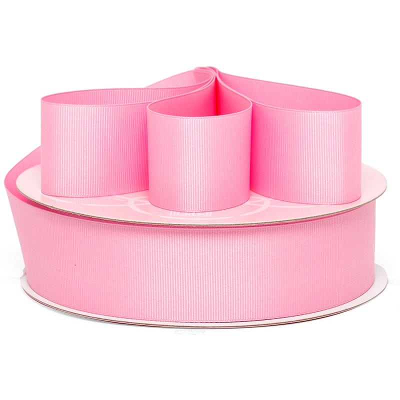 Solid Color Grosgrain Ribbon – Bubblegum Pink, 3/8" x 100 Yards (1 Roll)