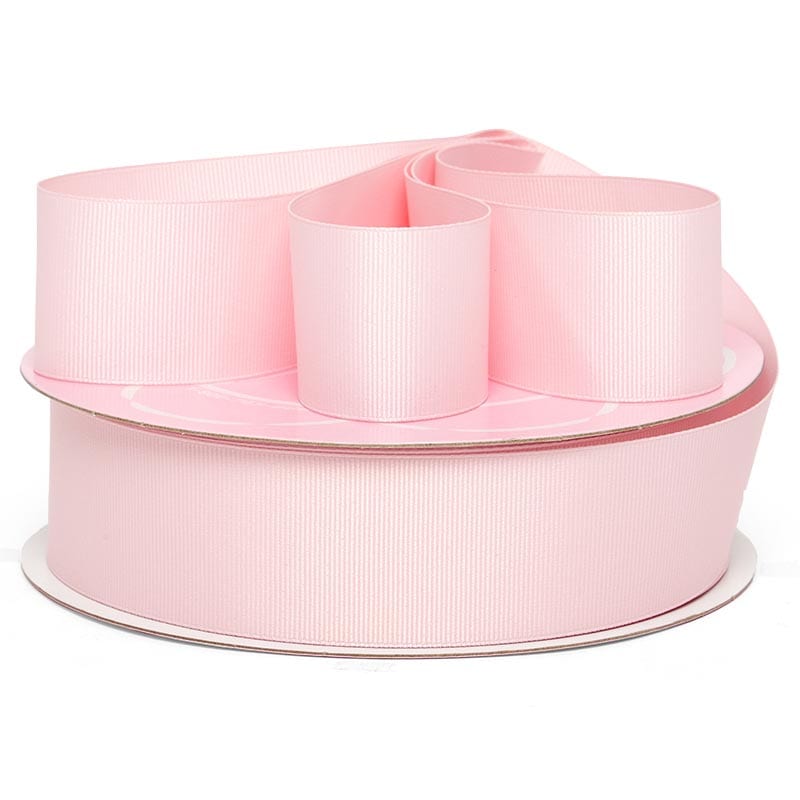 Solid Color Grosgrain Ribbon – Baby Pink, 1/4" x 100 Yards (1 Roll)