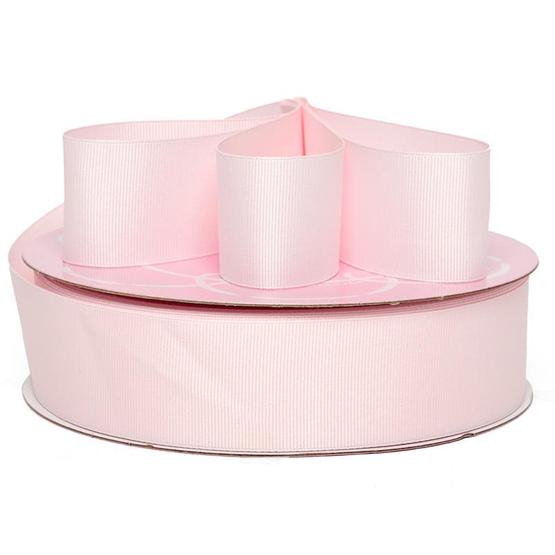 Solid Color Grosgrain Ribbon – Pale Pink, 17 1/2" x 66 Yards (17 Rolls)