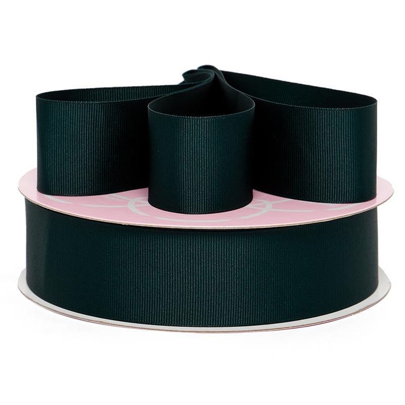 Solid Color Grosgrain Ribbon – Hunter, 35 1/2" x 84 Yards (35 Rolls)