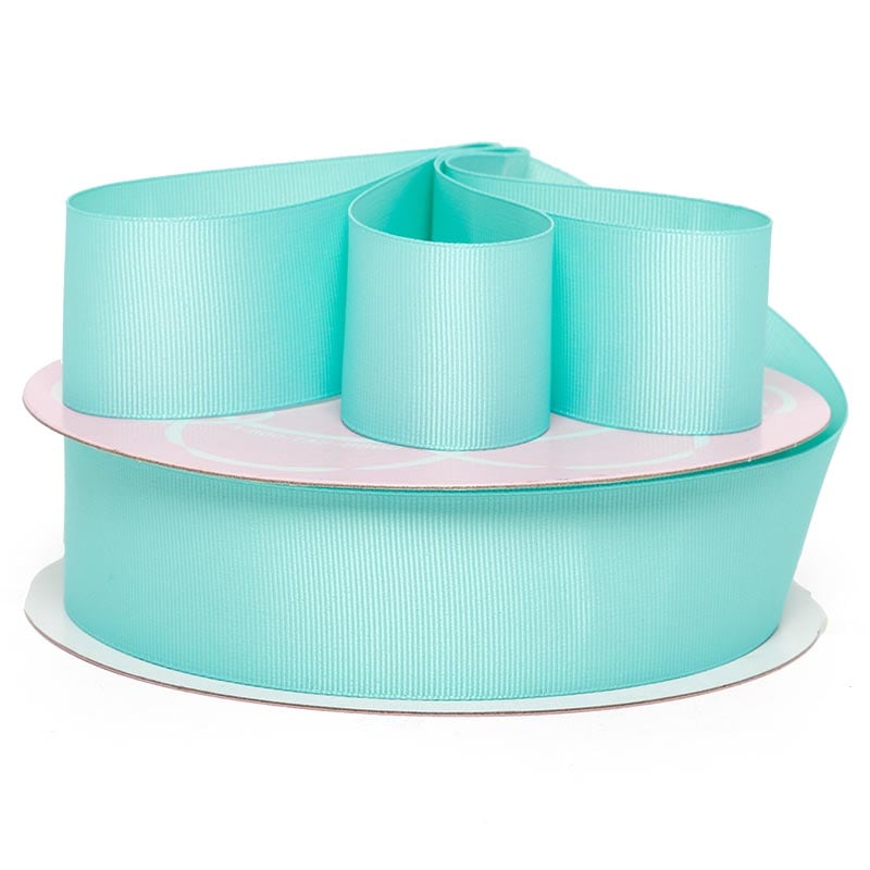Solid Color Grosgrain Ribbon – Light Aqua, 3/8" x 100 Yards (1 Roll)