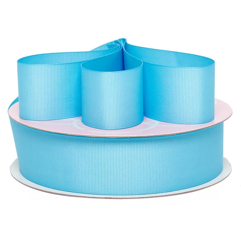 Solid Color Grosgrain Ribbon – Sky Blue, 3/8" x 100 Yards (1 Roll)