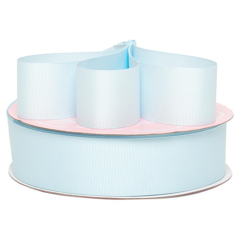 Solid Color Grosgrain Ribbon – Pale Blue, 3/8" x 100 Yards (1 Roll)