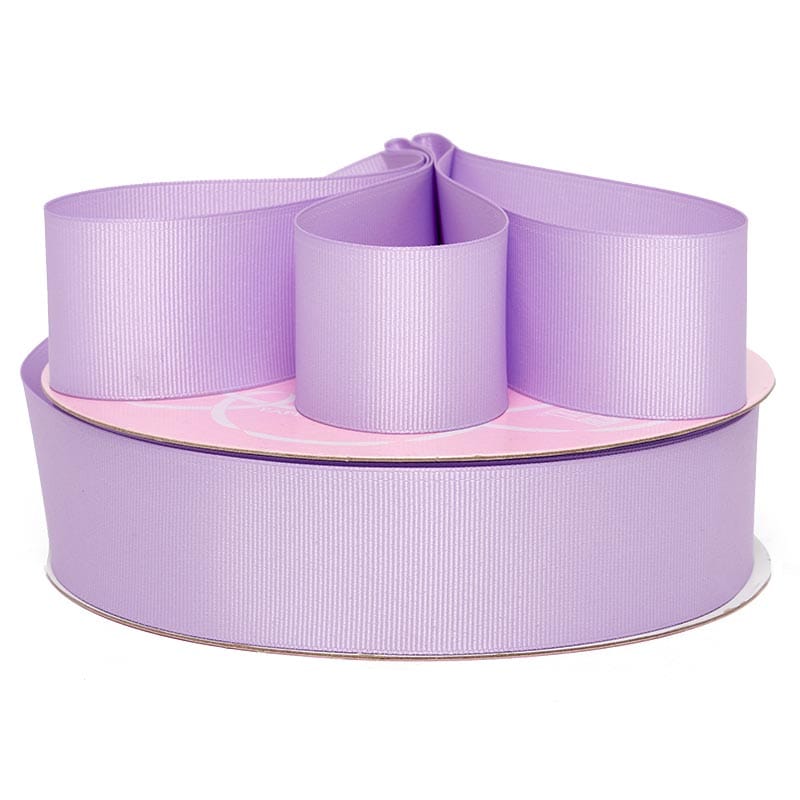 Solid Color Grosgrain Ribbon – Lavender, 3/8" x 100 Yards (1 Roll)