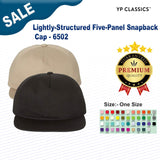 YP Classics® Lightly Structured Five-Panel Snapback Cap