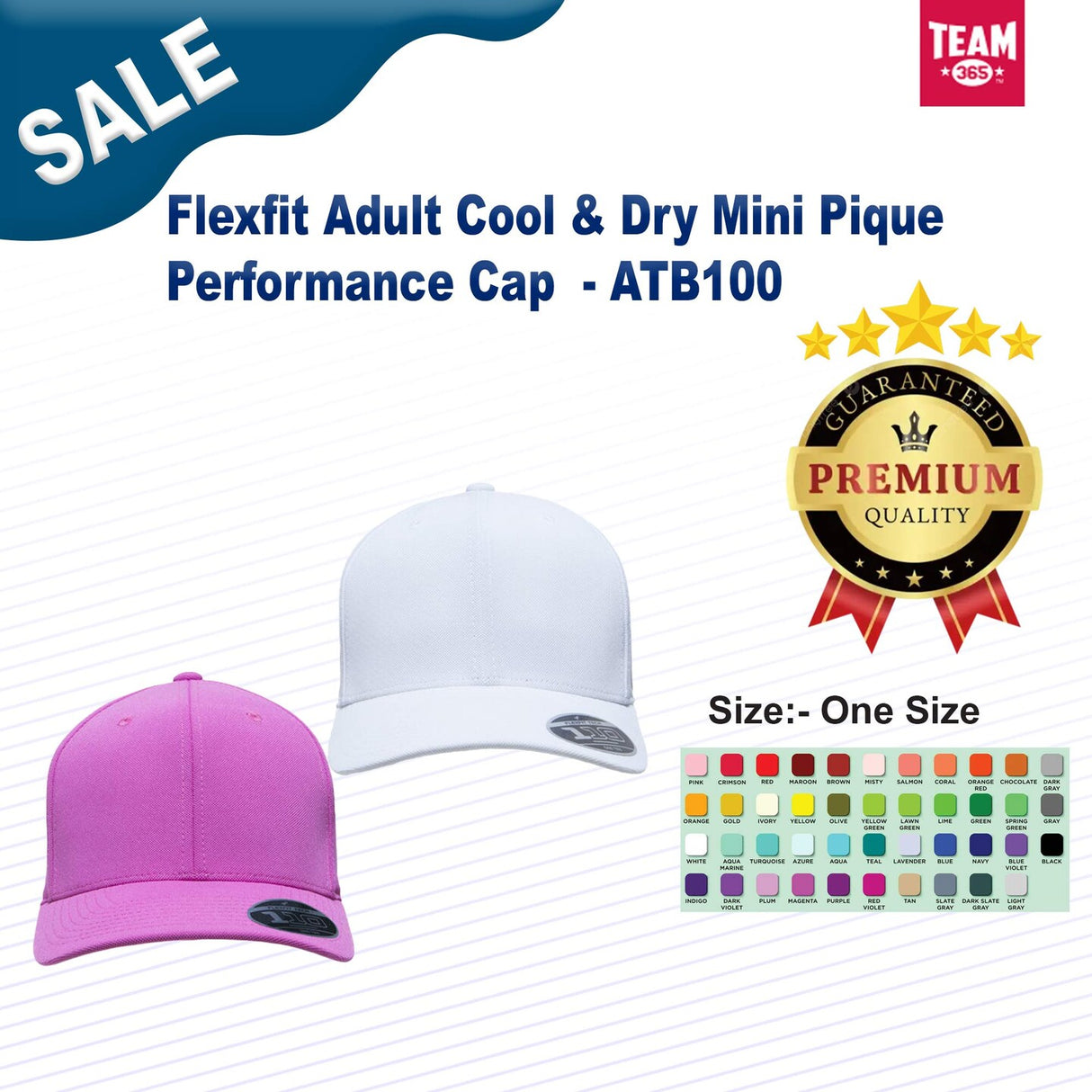 Team 365® Flexfit Adult Cool & Dry Mini Pique Performance Cap
