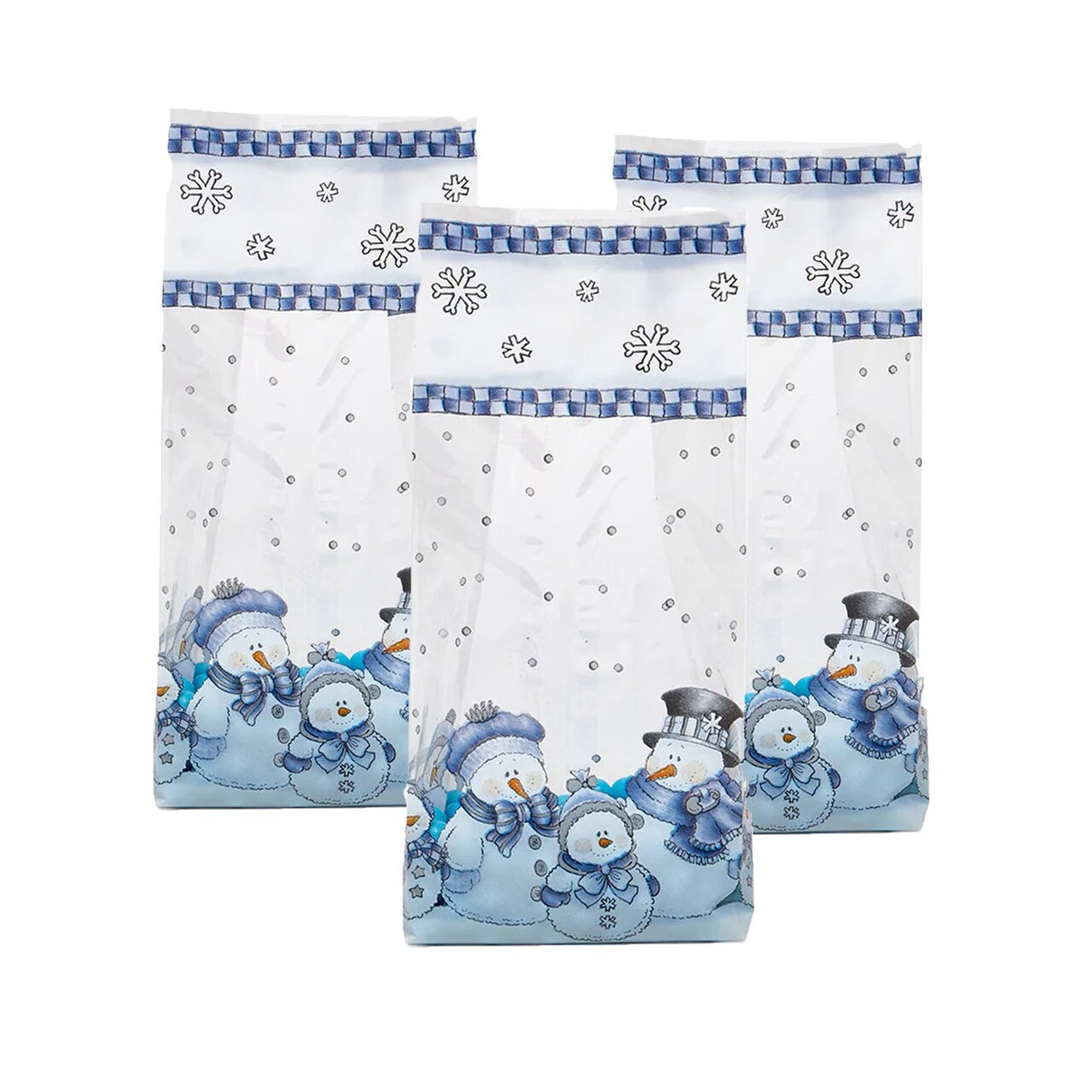 Holiday Pattern Cello Bags for Gifts 4” x 2.5” x 9.5”