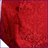 1 Piece Apple Red Floral Damask Jacquard Banquet Chair Cover Elegant Polyester Fabric