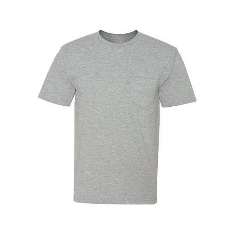 Bayside® USA-Made Midweight Pocket Crewneck Half Sleeve T-Shirt