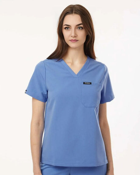 Jaanuu® Women's Rhena Essential 1 Pocket Scrub V-Neck Top