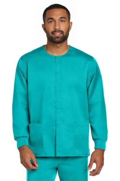Wink® WorkFlex Snap Front Scrub Jacket Comfortable