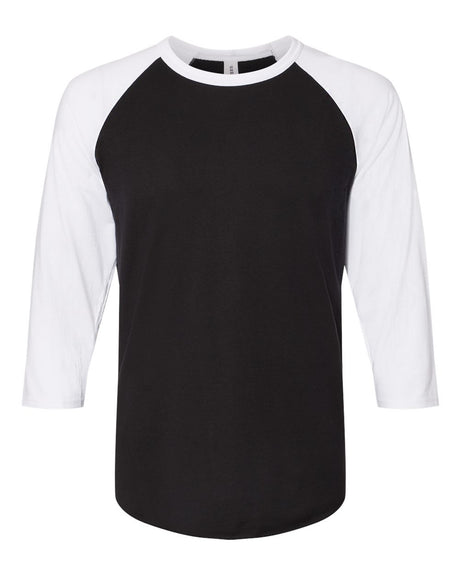 JERZEES® Three-Quarter Sleeve Raglan Baseball Ringspun Crewneck T-Shirt