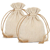 Linen Bag with Hemp Cord 6'' X 14'' Rustic