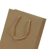 Wide Pinstripe Paper Euro Totes 8'' X 4'' X 10'' Elegant