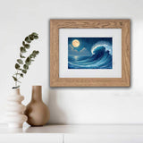 8x10" Light Brown Wood-Effect Frame with Acid-Free Mat & Plastic Front – For Hanging or Standing, ALFTA Hook Compatible