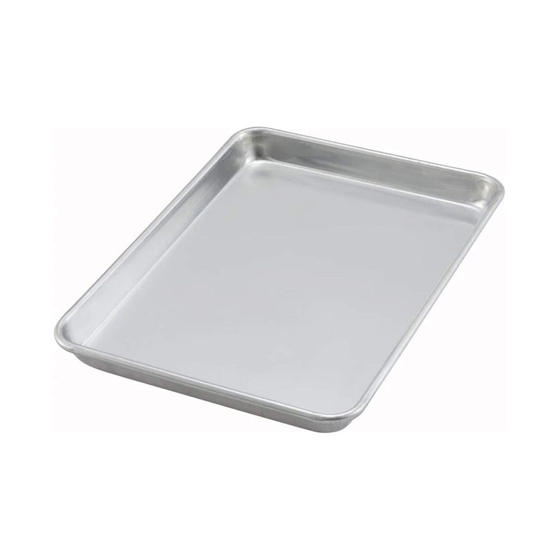 13" x 9.5" Quarter-Size Sheet Pan 16 Gauge 3003 Aluminum Open Bead Design
