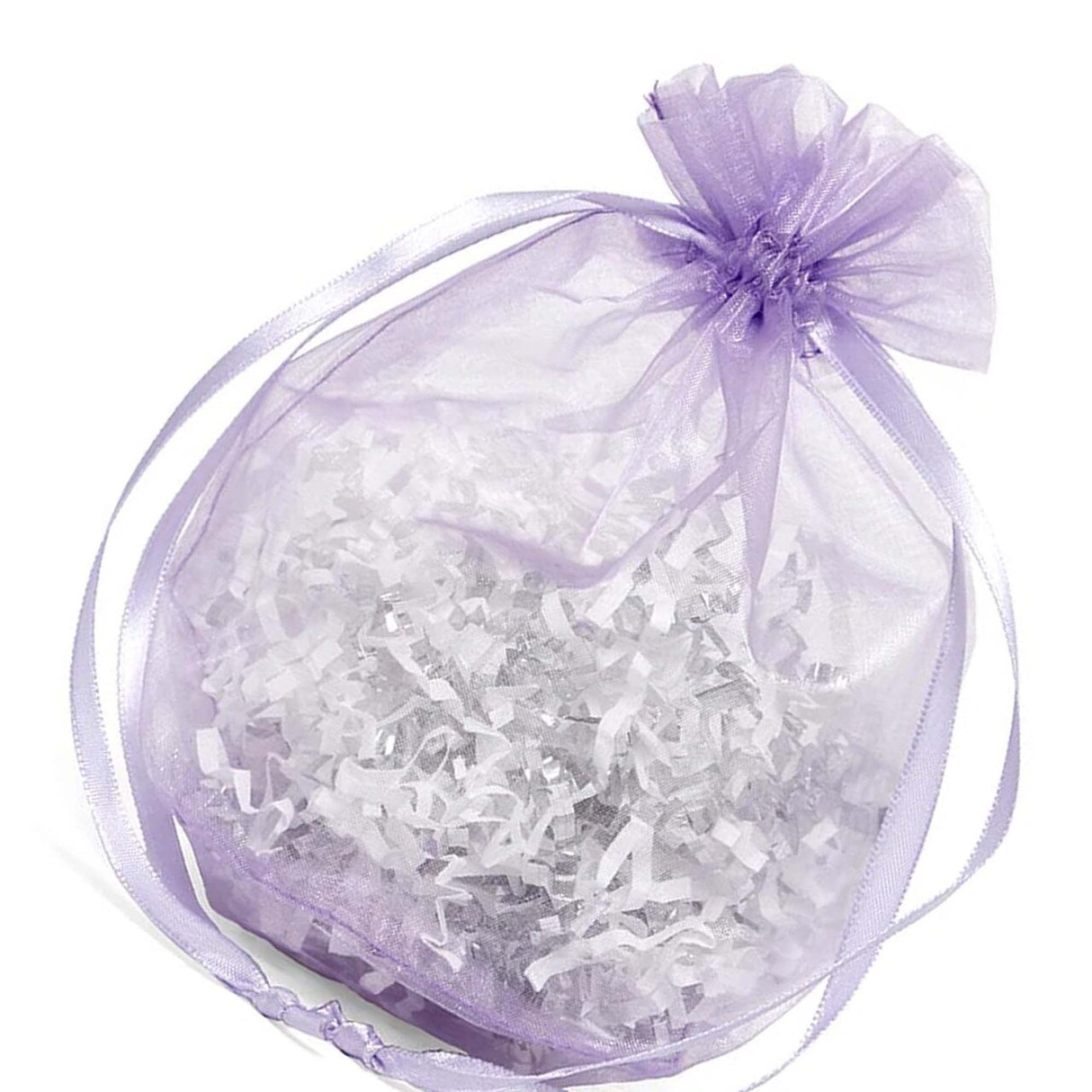 Wide Round Flat Bottom Organza Bags 6 1/2'' x 4'' x 7'' for Favor Packaging