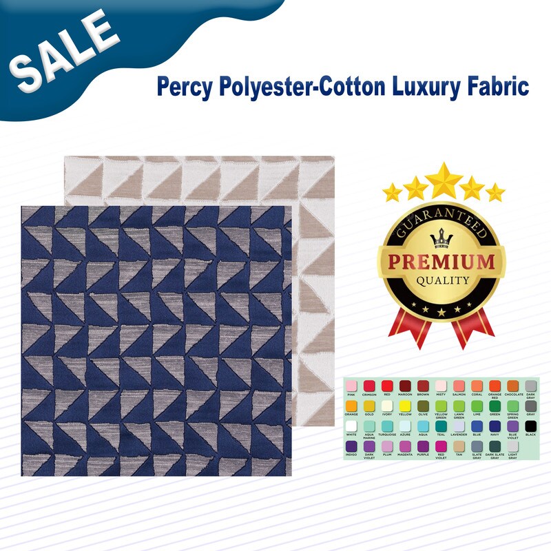 1 Yard Percy Polyester-Cotton Luxury Fabric Width: 55"