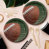 8 Ct. Football Paper Dessert Plates 7" Sports-Themed Party Plates