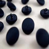1 Dozen Satin Covered Buttons 10mm Black Shank Buttons for Tuxedo