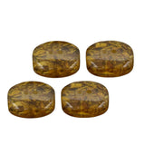 12 Pieces Brown Square Captured Moss Buttons 13/16 Inch