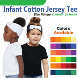 RADYAN® Infant Crew Short Sleeve Cotton Jersey Tee