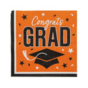 Servilletas de papel para fiesta "Congrats Grad" de 6.5 pulgadas, paquete a granel de 50 unidades.