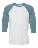 Camiseta de béisbol unisex con cuello redondo y manga tres cuartos BELLA + CANVAS®